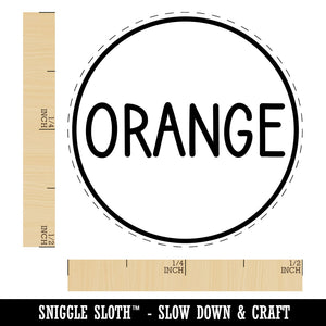 Orange Flavor Scent Rounded Text Rubber Stamp for Stamping Crafting Planners