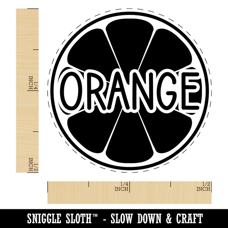 Orange Text with Image Flavor Scent Rubber Stamp for Stamping Crafting Planners