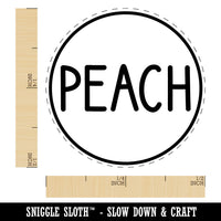 Peach Flavor Scent Rounded Text Rubber Stamp for Stamping Crafting Planners
