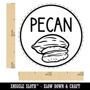 Pecan Text with Image Flavor Scent Rubber Stamp for Stamping Crafting Planners