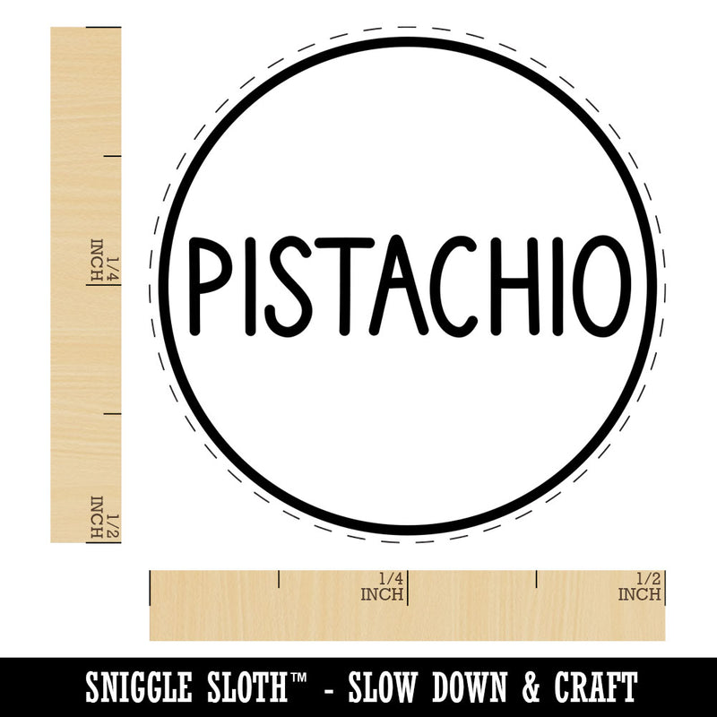 Pistachio Flavor Scent Rounded Text Rubber Stamp for Stamping Crafting Planners
