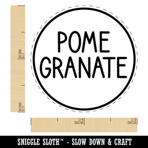 Pomegranate Flavor Scent Rounded Text Rubber Stamp for Stamping Crafting Planners