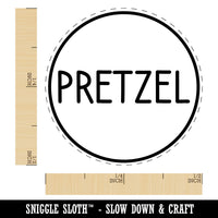 Pretzel Flavor Scent Rounded Text Rubber Stamp for Stamping Crafting Planners