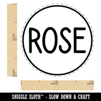 Rose Flavor Scent Rounded Text Rubber Stamp for Stamping Crafting Planners