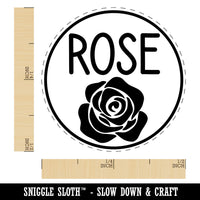 Rose Text with Image Flavor Scent Rubber Stamp for Stamping Crafting Planners