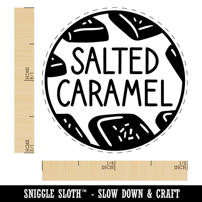 Salted Caramel Text with Image Flavor Scent Rubber Stamp for Stamping Crafting Planners