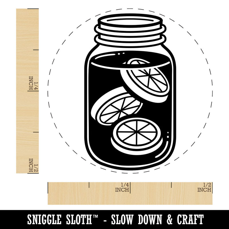 Sun Tea in a Mason Jar Rubber Stamp for Stamping Crafting Planners