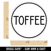 Toffee Flavor Scent Rounded Text Rubber Stamp for Stamping Crafting Planners