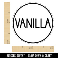 Vanilla Flavor Scent Rounded Text Rubber Stamp for Stamping Crafting Planners