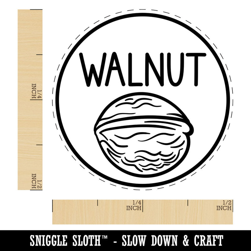 Walnut Text with Image Flavor Scent Rubber Stamp for Stamping Crafting Planners