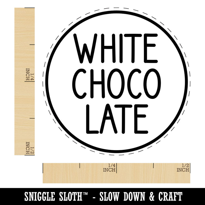 White Chocolate Flavor Scent Rounded Text Rubber Stamp for Stamping Crafting Planners