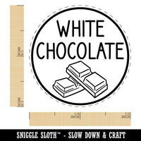 White Chocolate Text with Image Flavor Scent Rubber Stamp for Stamping Crafting Planners