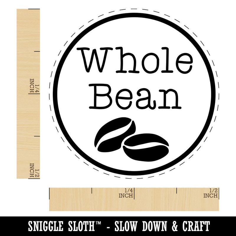 Whole Bean Coffee Label Rubber Stamp for Stamping Crafting Planners
