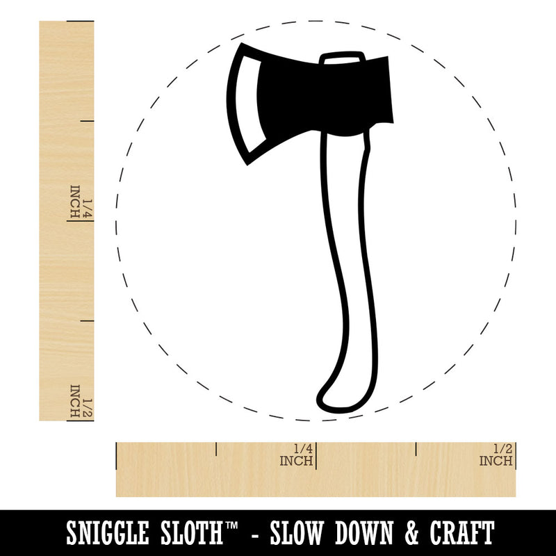 Wood Cutting Axe Rubber Stamp for Stamping Crafting Planners