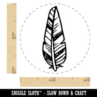 Hand Drawn Artsy Feather Rubber Stamp for Stamping Crafting Planners