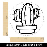 Hand Drawn Cactus Doodle Rubber Stamp for Stamping Crafting Planners