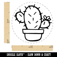 Hand Drawn Prickly Pear Cactus Doodle Rubber Stamp for Stamping Crafting Planners