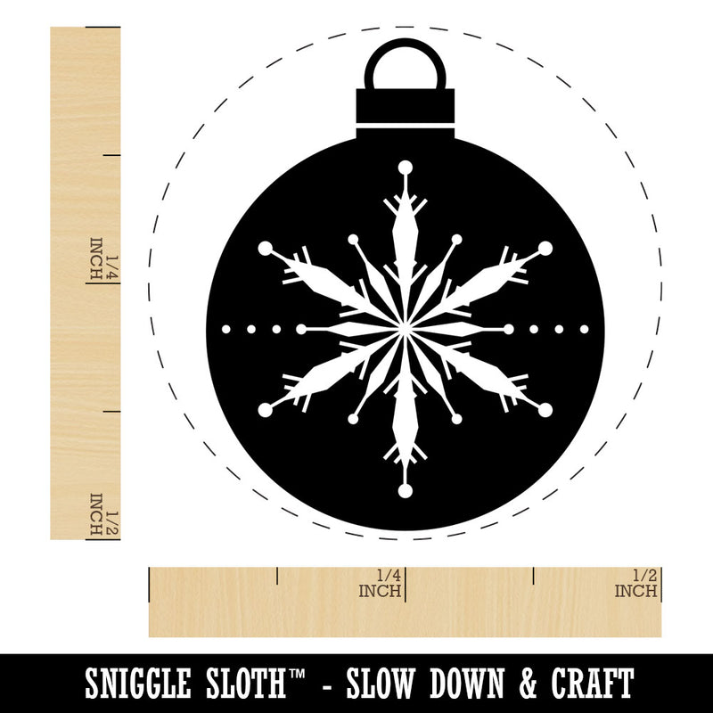 Holiday Ornament Snowflake Rubber Stamp for Stamping Crafting Planners