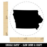 Iowa State Silhouette Rubber Stamp for Stamping Crafting Planners