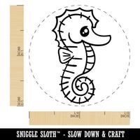 Kawaii Seahorse Rubber Stamp for Stamping Crafting Planners