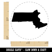 Massachusetts State Silhouette Rubber Stamp for Stamping Crafting Planners