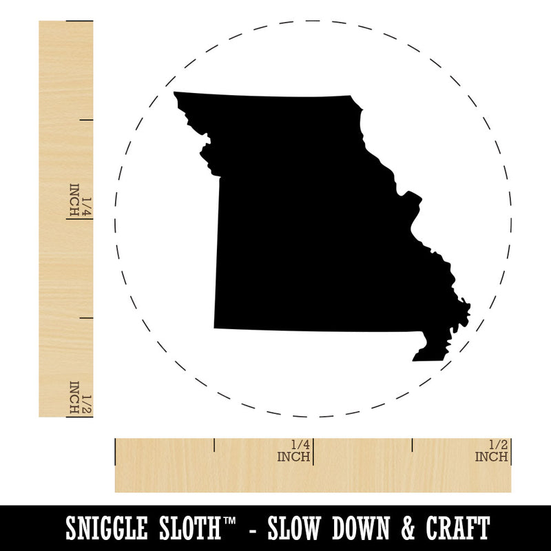 Missouri State Silhouette Rubber Stamp for Stamping Crafting Planners