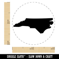 North Carolina State Silhouette Rubber Stamp for Stamping Crafting Planners