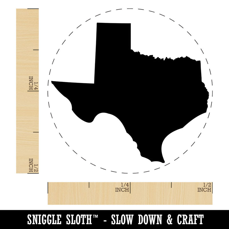 Texas State Silhouette Rubber Stamp for Stamping Crafting Planners