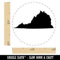 Virginia State Silhouette Rubber Stamp for Stamping Crafting Planners