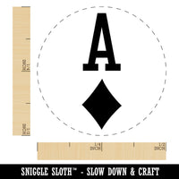 Ace of Diamonds Card Suit Rubber Stamp for Stamping Crafting Planners