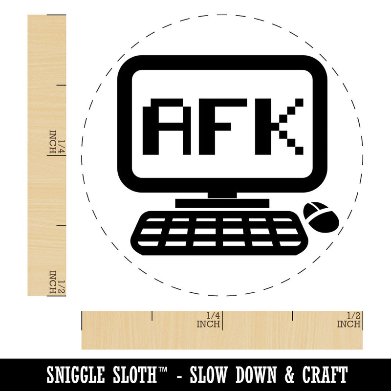 AFK Away From Keyboard Computer Rubber Stamp for Stamping Crafting Planners