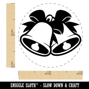Bells with Bows for Christmas and Weddings Rubber Stamp for Stamping Crafting Planners