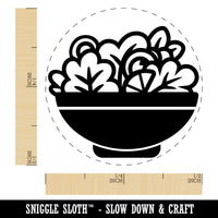 Bowl of Salad with Lettuce Tomato and Onion Rubber Stamp for Stamping Crafting Planners