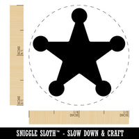 Cowboy Sheriff Badge Star Rubber Stamp for Stamping Crafting Planners