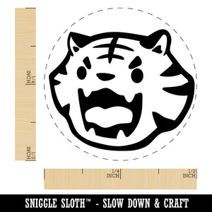 Cute and Fierce Tiger Head Rubber Stamp for Stamping Crafting Planners