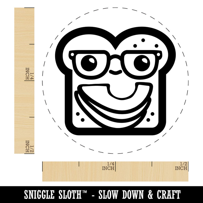 Cute and Kawaii Hipster Avocado Toast Bread Rubber Stamp for Stamping Crafting Planners