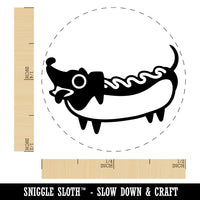 Dachshund Wiener Dog Hotdog Rubber Stamp for Stamping Crafting Planners