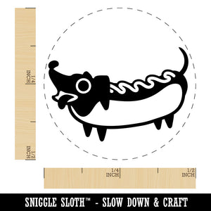 Dachshund Wiener Dog Hotdog Rubber Stamp for Stamping Crafting Planners