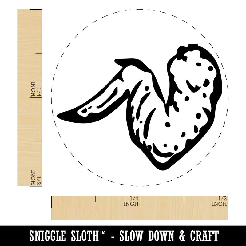Delicious Chicken Wing with Drum and Flat Rubber Stamp for Stamping Crafting Planners