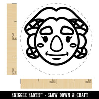 Dwarf Female Character Face Rubber Stamp for Stamping Crafting Planners