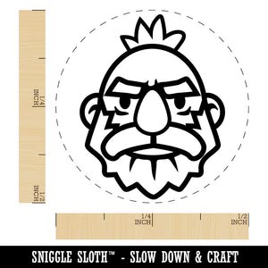 Dwarf Male Character Face Rubber Stamp for Stamping Crafting Planners