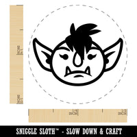 Goblin Female Character Face Rubber Stamp for Stamping Crafting Planners