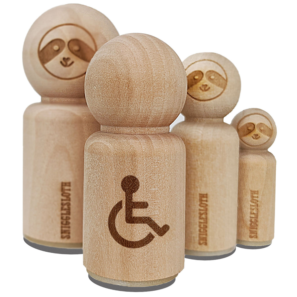 Handicap Disabled Wheelchair Access Icon Rubber Stamp for Stamping Crafting Planners
