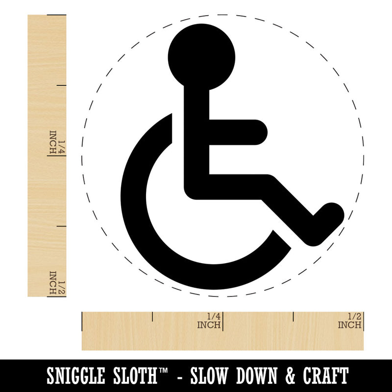 Handicap Disabled Wheelchair Access Icon Rubber Stamp for Stamping Crafting Planners