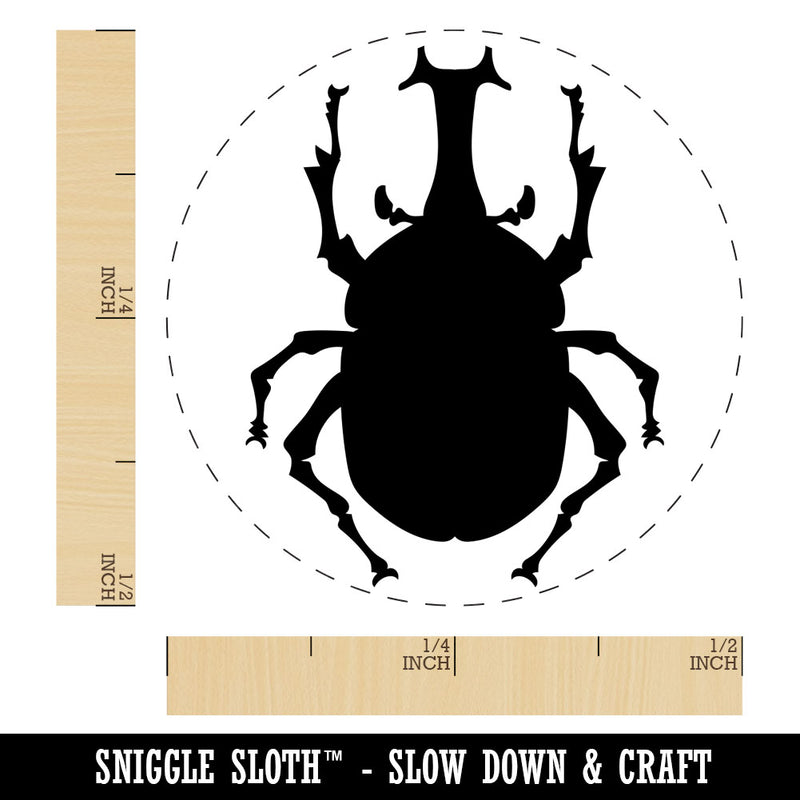 Horned Dynastid Rhinoceros Beetle Insect Rubber Stamp for Stamping Crafting Planners