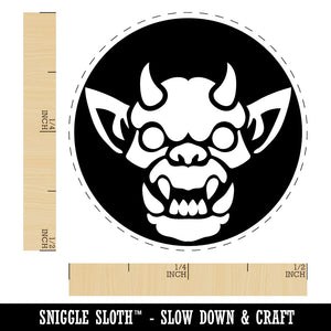 Horned Gargoyle Head Rubber Stamp for Stamping Crafting Planners