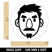 Human Male Character Face Rubber Stamp for Stamping Crafting Planners