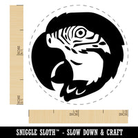 Macaw Parrot Bird Head Rubber Stamp for Stamping Crafting Planners