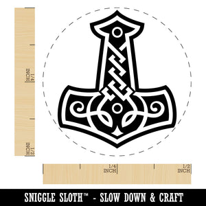 Mjolnir Symbol Norse Viking Hammer of Thor Rubber Stamp for Stamping Crafting Planners