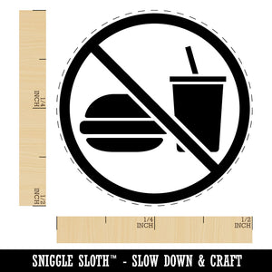 No Food or Drink Icon Rubber Stamp for Stamping Crafting Planners